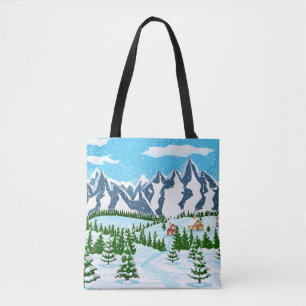 Tote Bag Illustration numérique avec l'inscription café t