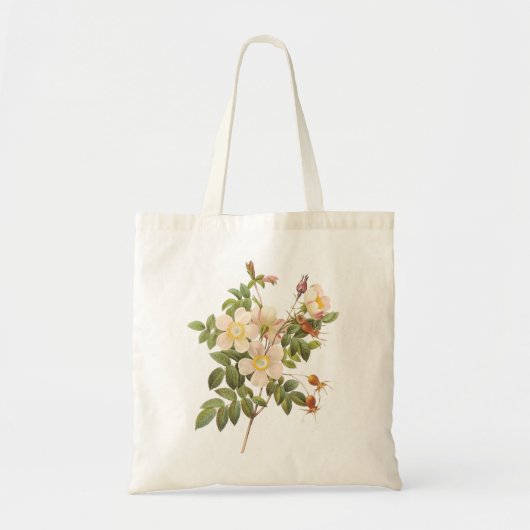 Tote Bag Illustration PixDezines Roses blanches/Redoute (Devant)