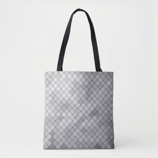 Tote Bag Illustration polygonale grise, composée de tria (Devant)