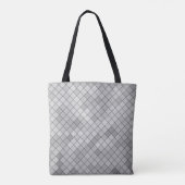 Tote Bag Illustration polygonale grise, composée de tria (Dos)