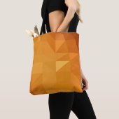 Tote Bag Illustration polygonale orange pâle, composée (De près)