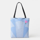 Tote Bag Illustration Retro Disco Blue Tuxedo (Dos)
