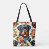 Tote Bag Illustration Retro Rottweiler (Dos)