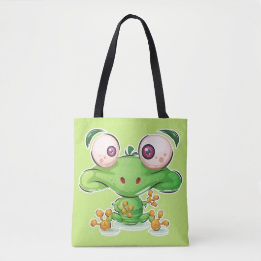 Tote Bag Illustration Super Cute Froggie (Devant)