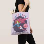 Tote Bag Illustration Supergirl volant vers le haut (De près)