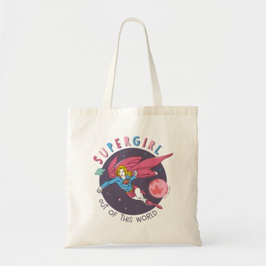 Tote Bag Illustration Supergirl volant vers le haut (Devant)