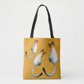 Tote Bag Illustration Tabby noir et brun (Devant)