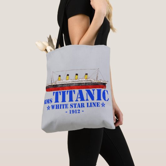 Tote Bag Illustration Titanic RMS - White Star Line 1912 (De près)