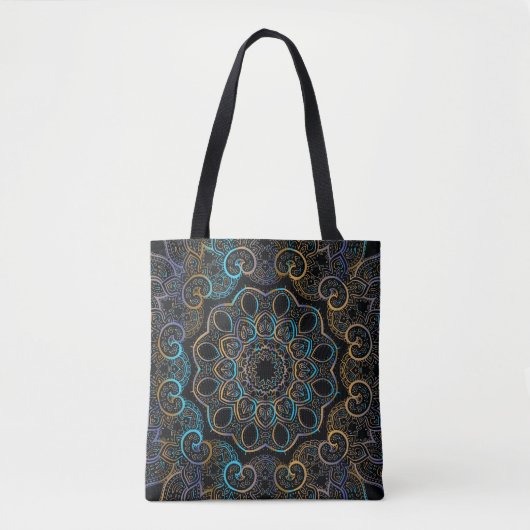 Tote Bag illustration vintage arrière - plan. Mandala. Indi (Devant)
