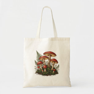 Tote Bag Illustration vintage de champignon Amanite tue-mou