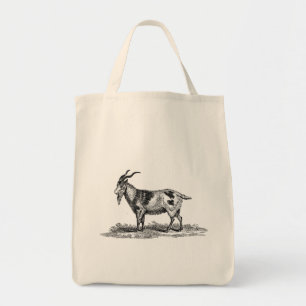 Tote Bag Illustration vintage de chèvre domestique -