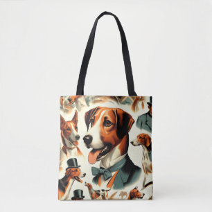 Tote Bag Illustration vintage de Foxhound