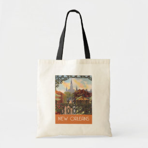 Tote Bag Illustration vintage de la Nouvelle-Orléans
