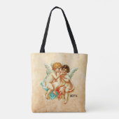 Tote Bag Illustration vintage Ephemera Angel Cherubs (Dos)
