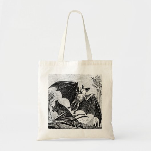 Tote Bag Illustration vintage Fourre-tout de batte (Devant)