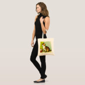 Tote Bag Illustration vintage Tabby Cat (Devant (modèle))