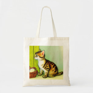 Tote Bag Illustration vintage Tabby Cat