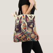 Tote Bag Illustration vintage Xoloitzcuintle (De près)