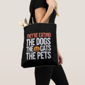 Tote Bag Ils Mangent Les Chiens Les Chats Les Animaux Hallo (De près)