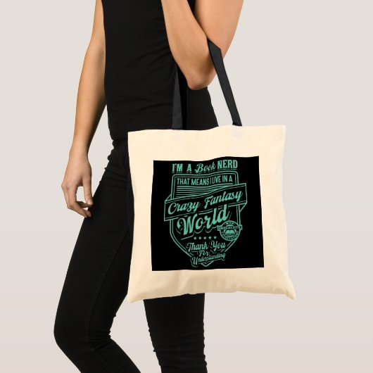 Tote Bag Im Un Livre Nerd Bookaholic (Devant (produit))