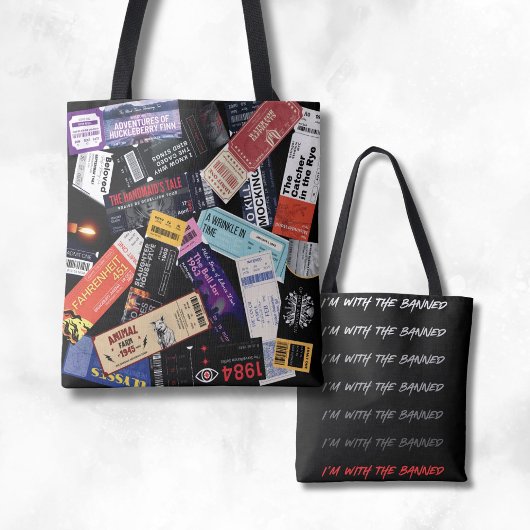 Tote Bag I'm with the Banned Black