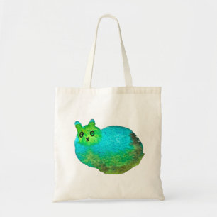 Tote Bag Image d'art de chat bleu gras mou