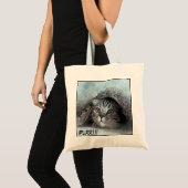 Tote Bag Image de chat de gros plan adorable (Devant (produit))