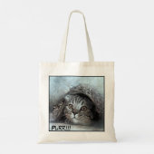 Tote Bag Image de chat de gros plan adorable (Dos)