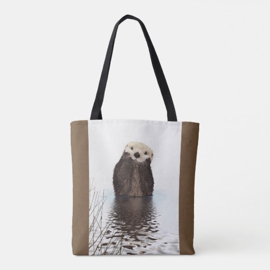 Tote Bag Image de la faune de Cute Otter (Dos)