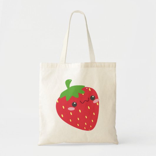 Tote Bag Image de la fraise Cute Chibi (Devant)