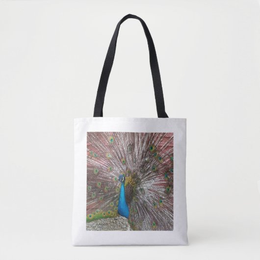 Tote Bag Image de paon (Devant)