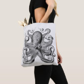 Tote Bag Image de pieuvre noire par Ernst Haeckel (De près)