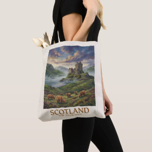 Tote Bag Image de voyage vintage des Highlands écossais