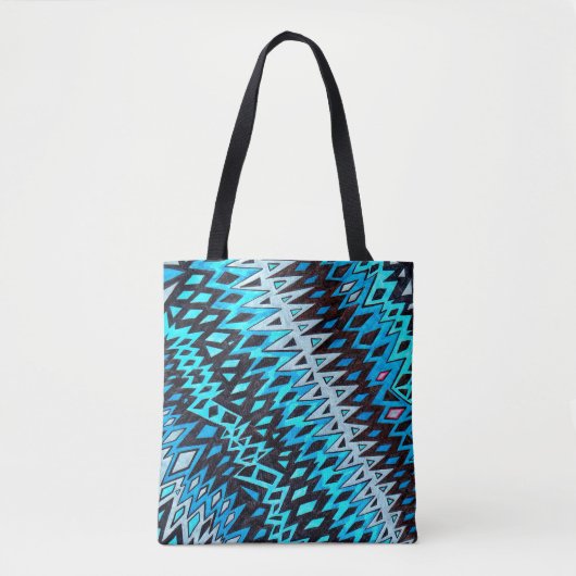 Tote Bag Image d'origine zig bleu électrique (Devant)