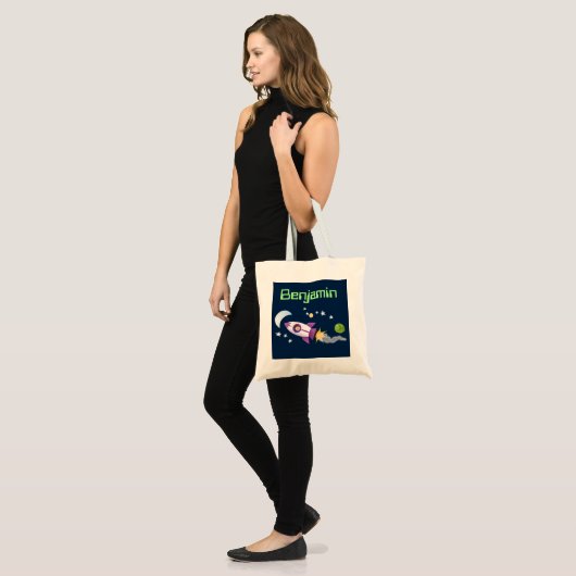 Tote Bag Image d'un mignon garçon en fusées (Devant (modèle))