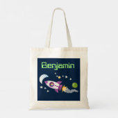 Tote Bag Image d'un mignon garçon en fusées (Dos)