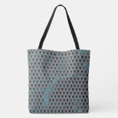 Tote Bag Image en cyano sous plaques grises, formes rectang (Dos)