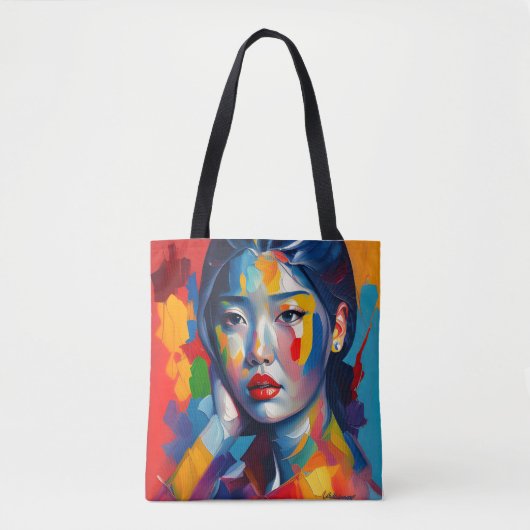 Tote Bag Image féminine asiatique retour (Devant)