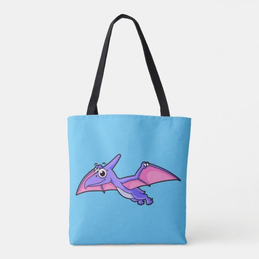 Tote Bag Image Mignonne D'Un Ptérodactyle Volant. (Dos)
