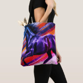Tote Bag Image of a Galloping Stallion on Reusable Grocery (De près)