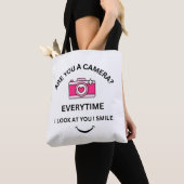 Tote Bag Image Perfect Love Pink Camera Design Épaule (De près)