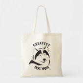 Tote Bag Image personnalisée Chien noir plus grande maman c (Devant)
