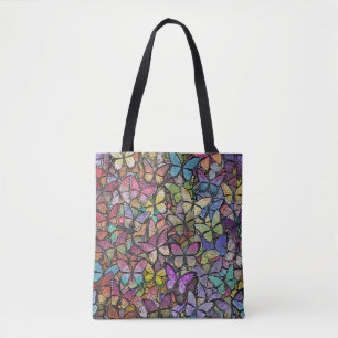 Tote Bag imaginaire arc-en-ciel  papillon motif