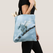 Tote Bag Imaginaire Bébé blanc mignon Dragon (De près)