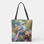 Tote Bag Imaginaire blanc crêpé à queue blanche Jay (Dos)