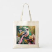 Tote Bag Imaginaire blanc crêpé à queue blanche Jay (Dos)