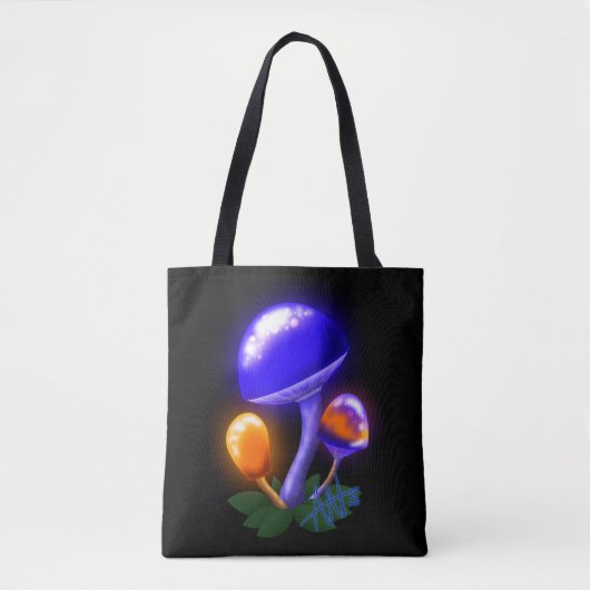 Tote Bag Imaginaire Blancs Dapperling Orange & Champignons (Devant)