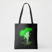Tote Bag Imaginaire Chanterelle Champignon vert brillant (Devant)