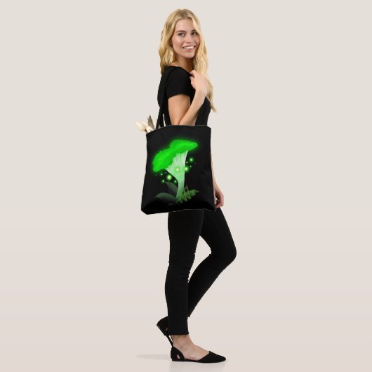 Tote Bag Imaginaire Chanterelle Champignon vert brillant (Sur le modèle)