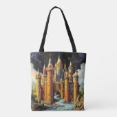 Tote Bag Imaginaire Château Cute De Crayons (Dos)